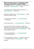 BIO 214 Uwec Exam 1 Questions with Complete Solutions &lpar;Latest 2025&rpar;&period;
