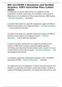BIO 214 EXAM 2 Questions and Verified Answers&comma; 100- Guarantee Pass &lpar;Latest 2025&rpar;
