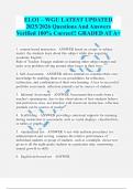 ELO1 &ndash; WGU LATEST UPDATED 2025&sol;2026 Questions And Answers Verified 100&percnt; Correct&excl;&excl; GRADED AT A&plus;