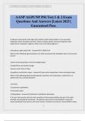 AANP AGPCNP PSI Test 1 & 2 Exam Questions And Answers &vert;Latest 2025 &vert; Guaranteed Pass&period;
