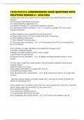 THERAPEUTICS COMPREHENSIVE EXAM QUESTIONS WITH SOLUTIONS GRADED A&plus; 2025&sol;2026