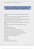 Advanced Life Support Exam Questions And Answers &vert;Latest 2025 &vert; Guaranteed Pass&period;