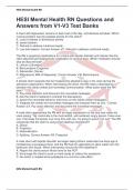 HESI Mental Health RN Questions and Answers from V1-V3 Test Banks 