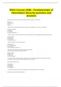 WGU Course C836 - Fundamentals of Information Security question and answers