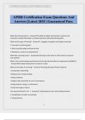APHR Certification Exam Questions And Answers &vert;Latest 2025 &vert; Guaranteed Pass&period;