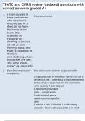 TPATC and CFRN review &lpar;updated&rpar; questions with correct answers graded A&plus;
