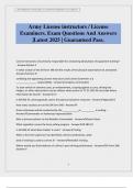 Army License instructors &sol; License Examiners&period; Exam Questions And Answers &vert;Latest 2025 &vert; Guaranteed Pass