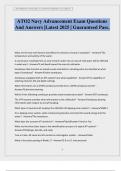 ATO2 Navy Advancement Exam Questions And Answers &vert;Latest 2025 &vert; Guaranteed Pass&period;