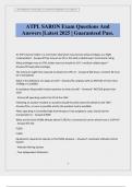 ATPL SARON Exam Questions And Answers &vert;Latest 2025 &vert; Guaranteed Pass&period;