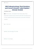 HESI A2 A&P Questions and Correct  Answers&sol; Latest Update &sol; Already  Graded