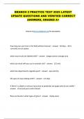BRANCH 2 PRACTICE TEST 2025 LATEST  UPDATE QUESTIONS AND VERIFIED CORRECT  ANSWERS&comma; GRADED A&plus;