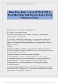 Basic Code Enforcement TEEX & TDLR Exam Questions And Answers &vert;Latest 2025 &vert; Guaranteed Pass&period;