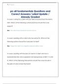 pn ati fundamentals Questions and  Correct Answers&sol; Latest Update &sol;  Already Graded