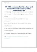 PN ATI Questions and Correct Answers&sol; Latest Update &sol; Already Graded