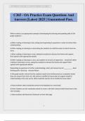 C365 - OA Practice Exam Questions And Answers &vert;Latest 2025 &vert; Guaranteed Pass&period;