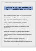 CCI Echo Review Exam Questions And Answers &vert;Latest 2025 &vert; Guaranteed Pass&period;