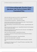 CCI Echocardiography Practice Exam Questions And Answers &vert;Latest 2025 &vert; Guaranteed Pass&period;