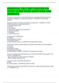 ESSENTIAL CELL BIO CHAPTER &num;19 STUDY GUIDE EXAM QUESTIONS AND ANSWERS