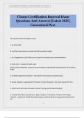 Chemo Certification Renewal Exam Questions And Answers &vert;Latest 2025 &vert; Guaranteed Pass&period;
