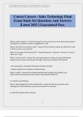 Course Careers - Sales Technology Final Exam Study Set Questions And Answers &vert;Latest 2025 &vert; Guaranteed Pass&period;