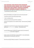 360 TRAINING FOOD PROTECTION MANAGER CERTIFICATION EXAM NEWEST 2025 ACTUAL EXAM QUESTIONS AND CORRECT DETAILED ANSWERS &lpar;VERIFIED ANSWERS&rpar; &vert;ALREADY GRADED A&plus;