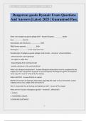 Dangerous goods Ryanair Exam Questions And Answers &vert;Latest 2025 &vert; Guaranteed Pass&period;