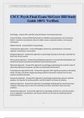 CSCC Psych Final Exam McGraw Hill Study Guide 100&percnt; Verified&period;