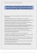 Driving test Guam Exam Questions And Answers &vert;Latest 2025 &vert; Guaranteed Pass&period;