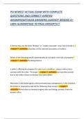 PSI NEWEST ACTUAL EXAM WITH COMPLETE QUESTIONS AND CORRECT VERIFIED ANSWERS&lpar;DETAILED ANSWERS&rpar; ALREADY GRADED A&plus; 100&percnt; GUARANTEED TO PASS CONCEPTS&excl;&excl;&excl;