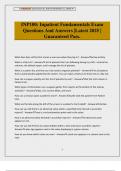 INP100&colon; Inpatient Fundamentals Exam Questions And Answers &vert;Latest 2025 &vert; Guaranteed Pass&period;