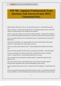 INP 100 - Inpatient Fundamentals Exam Questions And Answers &vert;Latest 2025 &vert; Guaranteed Pass&period;