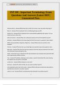 INP 100 - Important Terminology Exam Questions And Answers &vert;Latest 2025 &vert; Guaranteed Pass