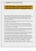 INP 100 Chapter 12 Exam Questions And Answers &vert;Latest 2025 &vert; Guaranteed Pass&period;