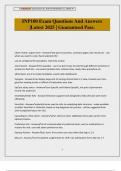 INP100 Exam Questions And Answers &vert;Latest 2025 &vert; Guaranteed Pass&period;