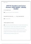 APHY101 Questions and Correct  Answers&sol; Latest Update &sol; Already  Graded