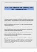 F-80 Exam Questions And Answers &vert;Latest 2025 &vert; Guaranteed Pass&period;
