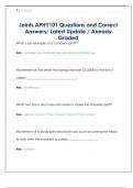 APHY101 Questions and Correct Answers&sol; Latest Update &sol; Already Graded