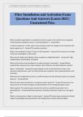 Fiber Installation and Activation Exam Questions And Answers &vert;Latest 2025 &vert; Guaranteed Pass
