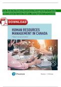 Test Bank For Human Resources Management in Canada&comma; 15th Edition by Gary Dessler&comma; ISBN&colon; 9780137291878&comma; All 17 Chapters Covered&comma; Verified Latest Edition Newest Version