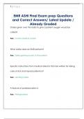 EMR ASHI Final Exam prep Questions  and Correct Answers&sol; Latest Update &sol;  Already Graded