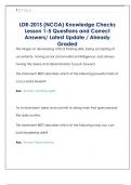 LDR 101 Final Questions and Correct  Answers&sol; Latest Update &sol; Already  Graded