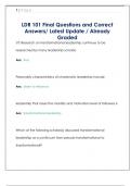LDR-301S Leading Organizations  Questions and Correct Answers&sol; Latest  Update &sol; Already Graded