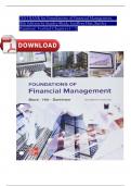 TEST BANK For Foundations of Financial Management&comma; 18th Edition by Stanley Block&comma; Geoffrey Hirt&comma; Bartley Danielsen Verified Chapter's 1 - 21 Complete Latest Newest Version