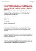 ATI RN LEADERSHIP ONLINE PRACTICE EXAM 2025&vert; ACTUAL EXAM QUESTIONS AND CORRECT ANSWERS WITH RATIONALES &vert; ALREADY GRADED A&plus; &vert; LATEST EDITION