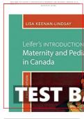 TEST BANK FOR Leifer's Introduction to Maternity & Pediatric Nursing in Canada 1st Edition by Gloria Leifer and Lisa Keenan-Lindsay ISBN&colon; 9781771722049 COMPLETE GUIDE 100 &percnt; VERIFIED A&plus; GRADE ASSURED &excl;&excl;&excl; LATEST UPDATE &excl;&excl;&excl;&excl;