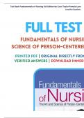 Test Bank - Fundamentals of Nursing&colon; The Art and Science of Person-Centered Care&comma; 9th Edition &lpar;Taylor&comma; 2019&rpar;&comma; Chapter 1-46 &vert; All Chapters