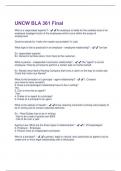 UNCW BLA 361 Final Questions And Answers Already Graded A&plus;