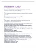 BIO 202 EXAM 2 UNCW 2025 QUESTIONS WITH 100&percnt; CORRECT ANSWERS&excl;&excl;