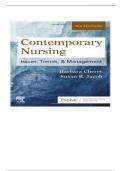 Testbank for Contemporary Nursing Issues&comma; Trends & Management 9th Edition by Barbara Cherry&comma; Susan R&period; Jacob &sol; All chapters covered&sol; latest Edition