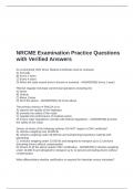NRCME Examination Practice Questions with Verified Answers